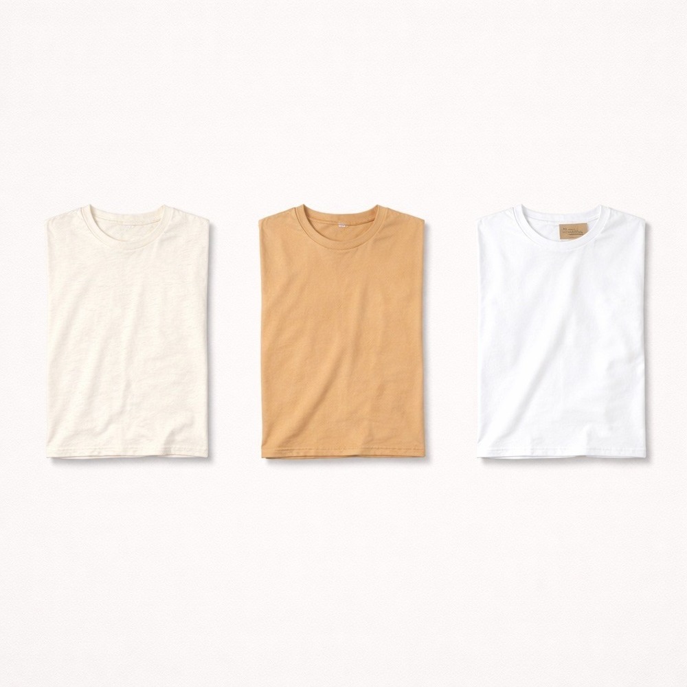 Amazon Essentials Kids Cream, Tan, Off White Long Sleeve Cotton, Size 10, 3 Pack